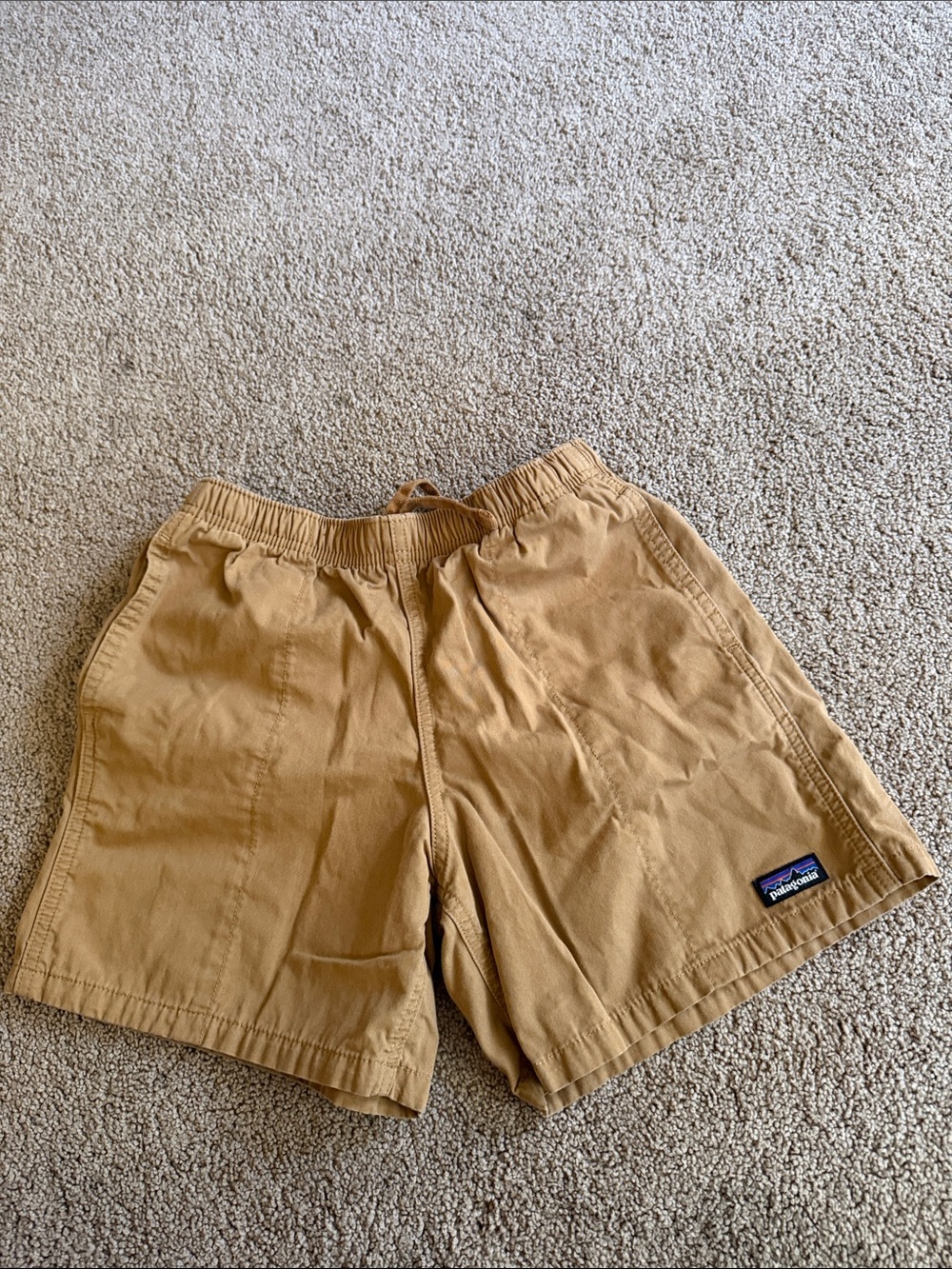 Patagonia Kids Tan Elastic Waist Shorts